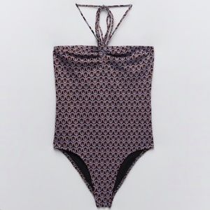Zara Jacquard halter bodysuit